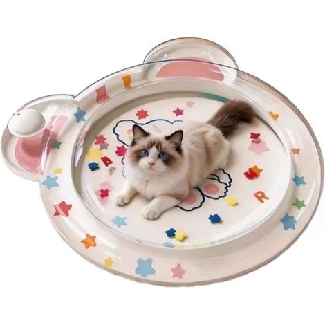 Tapis rafraîchissant pour chiens et chats - Tapis de jeu pour chats et chiens - Piscines - Tapis rafraîchissant gonflable blanc - Taille unique (1/5)