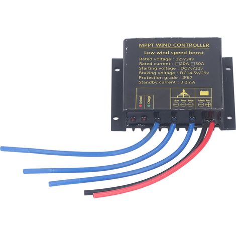 Régulateur MPPT Éolien 12V/24V IP67 pour Éolienne 100W à 600W (1/5)