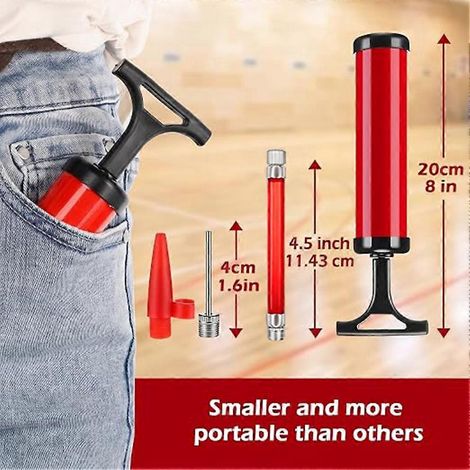 Kit de gonflage de ballons 10 pièces, comprenant aiguille et tuyau - convient pour le basketball, le football, le rugby, le volleyball, les matchs et l'entraînement. (1/5)