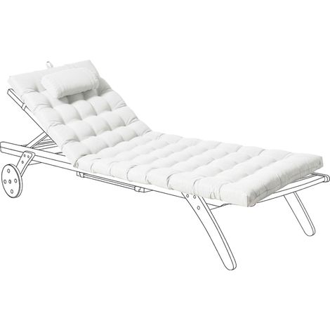 Liegenauflage CESANA PREMIUM 192 x 56 cm Cremeweiß