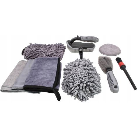 Satra, Conjunto de Accesorios Detailing para Lavado de Automóviles, 9 piezas, herramientas de alta calidad para limpieza, pulido y protección de vehículos, ideal para profesionales. (1/5)