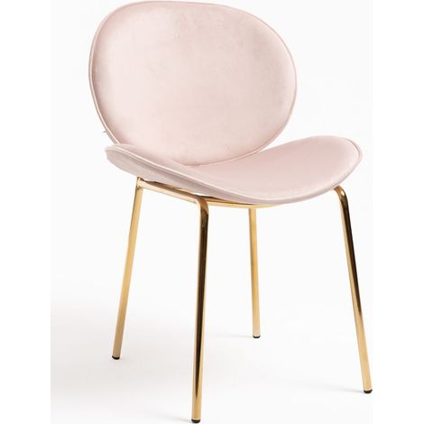 Sillas Comedor - Silla Garry Golden Terciopelo - Rosa claro (1/5)
