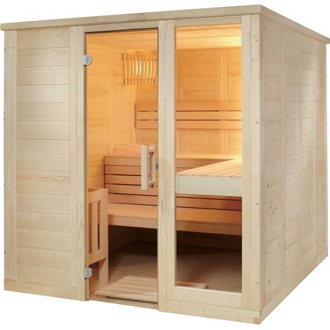 Harvia Komfort Large Massivsauna aus Fichte Saunakabine ca. 208x206x204 cm (1/5)