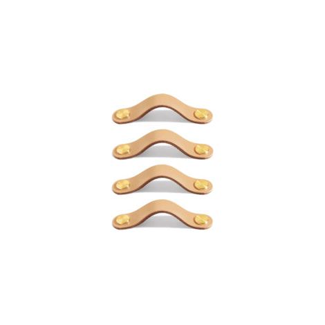 Ede Lot de 4 poignées de meuble en cuir SollbryPoignées de tiroir en cuir, boutons de porte en cuir, bouton de meuble en cuir, poignée en cuir fin avec vis pour armoires de cuisine, 13,8 cm, couleur c (1/5)