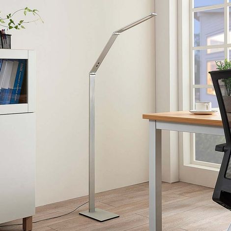 [NEUWERTIG] B-Ware Lucande Stehleuchte Nicano LED dimmbar grau Aluminium 125cm CCT 3000K-6000K (1/2)