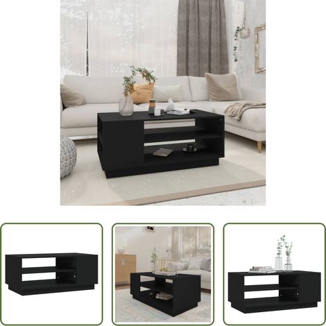 Wohnzimmermöbel - Couchtisch Schwarz 102x55x43 cm Holzwerkstoff (1/5)