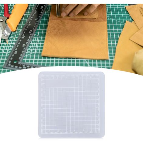 Set mit 3 durchscheinenden, rutschfesten Schneidematten für Bastelarbeiten, handgefertigte Werkzeuge für Aufkleber (8 x 8 cm) (1/5)