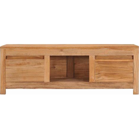 Meuble TV, Étagère TV, Meuble de Salon, 100x30x35 cm Bois de teck massif OIB4331E (1/5)