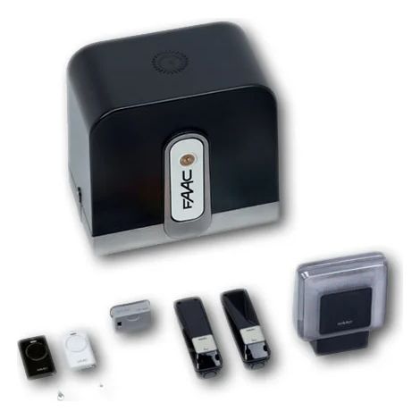 Faac – Kit de motorisation de portail coulissant 24V – Charge maximale 800 kg – Fréquence 868 MHz – Moteur avec encodeur virtuel – 10599914 - 868MHz (1/3)