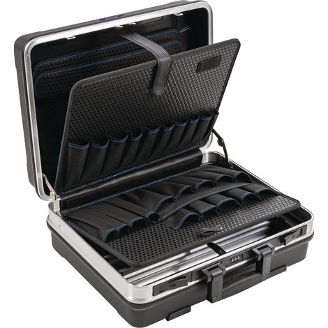 Valise coque B500xP200xH420mm avec poches à outils 28,1l plastique ABS cadre aluminium TECWERK (1/2)