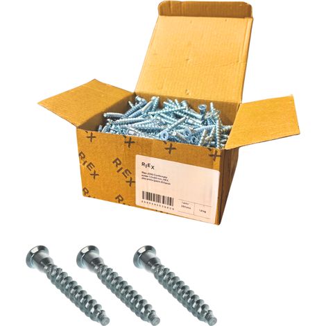 Riex JD65 Confirmat 7,0 x 50 mm, hexagonal, (paquet de 250 pièces), zinc blanc (1/3)