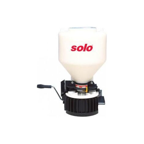 Épandeur de granulés portatif – Volume 2.5L – Largeur 50cm – Pour terrains accidentés – Moteur performant – Solo