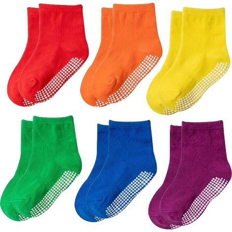 Chaussettes antidérapantes avec picots - Modèle cheville pour petites filles et petits garçons, bébés, tout-petits et enfants (1/5)