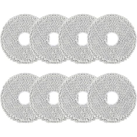 Lot de 8 Chiffons de Nettoyage pour ECOVACS DEEBOT X2/T20/T20e/T30 Pro OMNI, pour Xiaomi X20/X10+ Plus pour Dreame L10s/L10/L20/X40/L40 Ultra Robot Aspirateur, Rechange Réutilisables et Lavables (1/4)