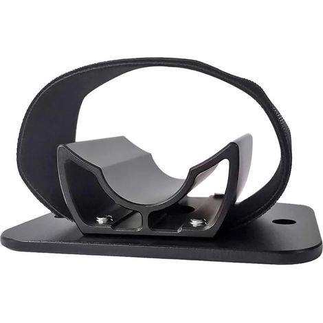 Soporte de rueda trasera para bicicleta, de aleación de aluminio, para portabicicletas de techo de coche, con correas de sujeción de nailon (negro). (1/5)