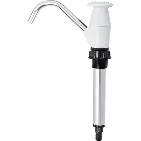 (Blanco) Bomba de agua potable, bomba de agua manual, bomba de agua manual, bomba de agua manual para fregadero de caravana, remolque de camping de doble acción, herramienta de bombeo de repuesto para