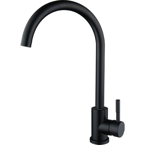 Robinet Cuisine Brossé Robinet évier Ecologique Mitigeur Cuisine en Acier inox,noir