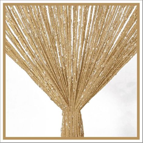 Rideaux à fils pour portes Rideaux à perles scintillantes Porte Rideau à perles scintillantes Placard ouvert Linge suspendu Hippie Perles scintillantes Fenêtre Panneau pour filles (Champagne,