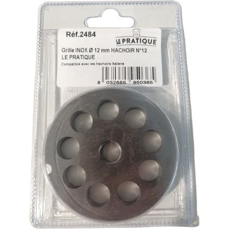 Rejilla de acero inoxidable ø 12 mm universal picadora N°12 - El Práctico