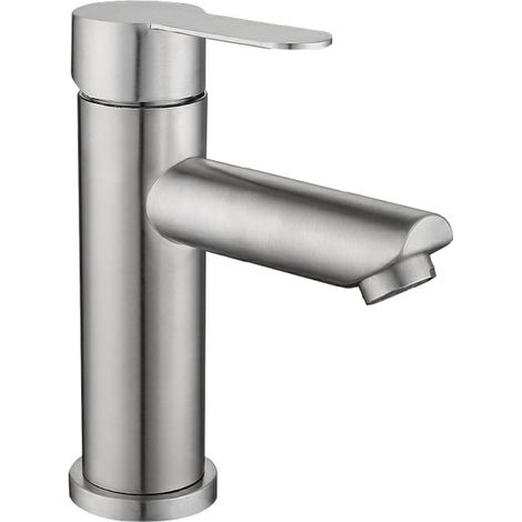 Robinet de lavabo en alliage nickel, salle de bain moderne, mitigeur haut de gamme, robuste et élégant (1/5)