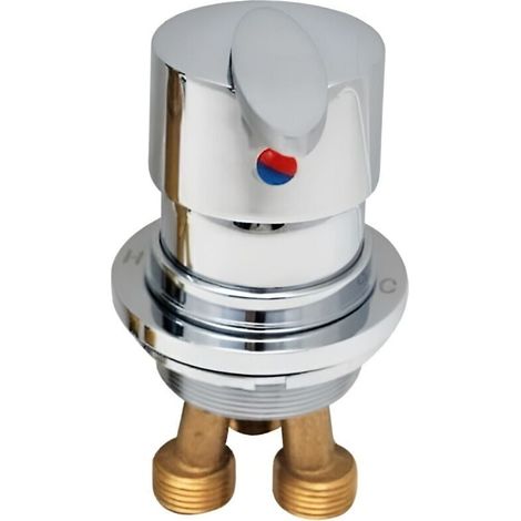 Separate shower diverter valve, chrome-plated brass shower mixer with diverter, hot and cold water connection, ideal for shower cubicles (1/4)