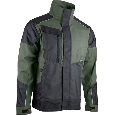 Veste de travail stretch bicolore et multipoches kaki/noir Wood - LMA - Couleur Kaki/noir - Taille Vêtement M