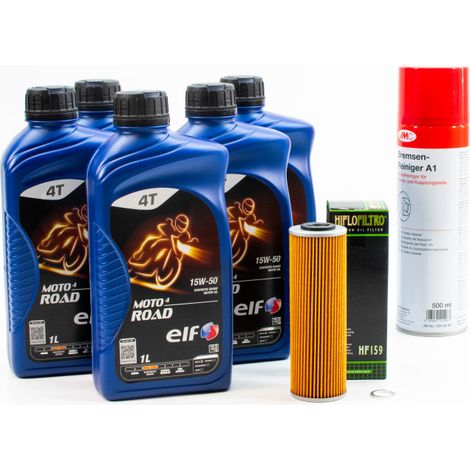 Kit Entretien Vidange pour DUCATI MULTISTRADA V4 de 2021 à 2024 - ELF MOTO 4 ROAD 15w50 5L