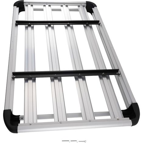 1.6 Metre Aluminum Roof Rack Basket Universal Carrier 160x100cm 120kg Max (1/5)