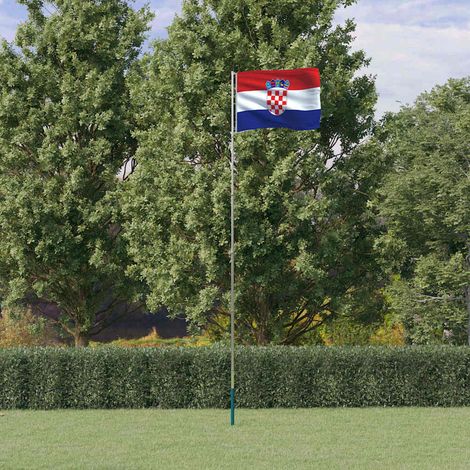Drapeau croate avec mât télescopique en aluminium 5,5 m - PANGIVO (1/5)