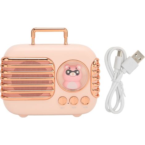 Enceinte Bluetooth 5.0 Mini Rose - 5W Stéréo, Port USB et Carte Mémoire, Portable pour Téléphone et PC (1/5)
