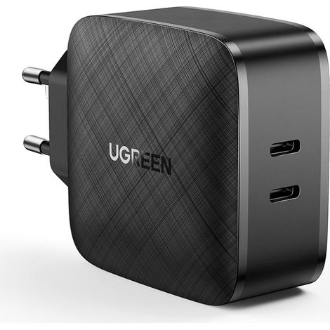Ugreen Ladegerät 2x USB Typ C 66W Power Delivery 3.0 Quick Charge 4.0+ schwarz (1/5)