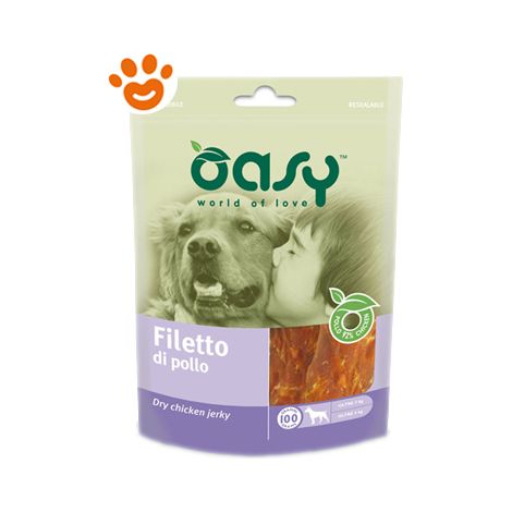 Oasy Dog Snack Filetto di Pollo - Confezione 100 Gr - Snack