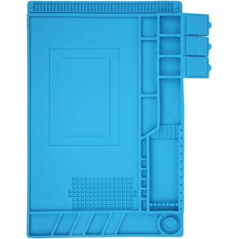 Tapis de Protection en Silicone Magnétique Antistatique pour Réparation de Téléphone et PC (1/4)