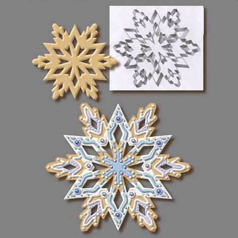 Moule À Gâteau - Moule À Biscuit Forme Flocon De Neige - Pour Décorations De Gâteaux Et Sucreries - 19 Cm - Acier Inoxydable - 1 Pièce (1/3)