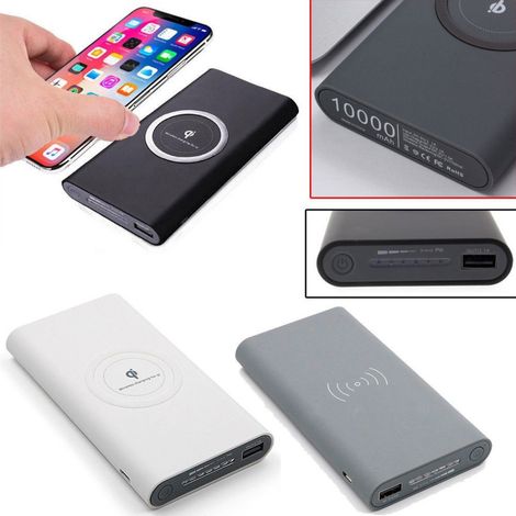 Power Bank Recharge Wireless Wire 10000mah External Battery Smartphone Tablet Ip (1/5)