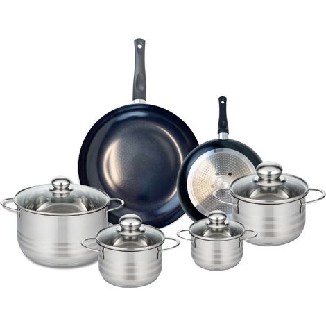 Ensemble de 2 Poêles de cuisson 20 et 28 cm et 4 faitouts 12, 14, 16 et 20 cm Elo Prima Brillant (1/5)