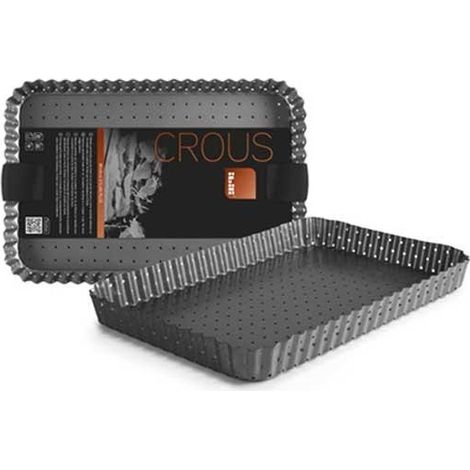Ibili Rechteckige Perforierte Backform Schwarz 31 x 21 cm
