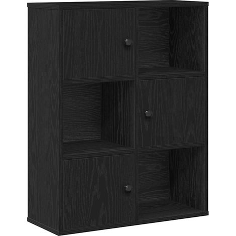 Maison Exclusive - Bücherregal Schwarz Eichen-Optik 60x24x76,5 cm
