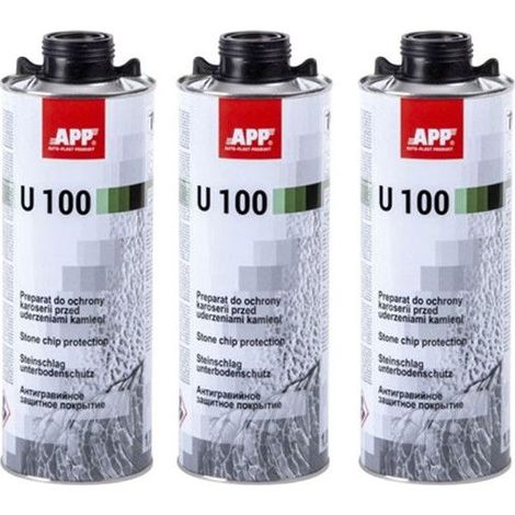 Blackson - Produit anti gravillon - Noir - Carrosserie - 3 bidons 1L - APP U100