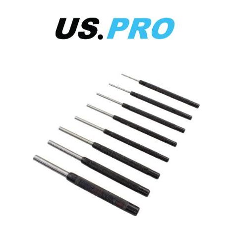 US PRO Tools 8 PC Pin Punch Set Drifting Parallel Punches 2.4mm - 9.5mm 3281 (1/4)