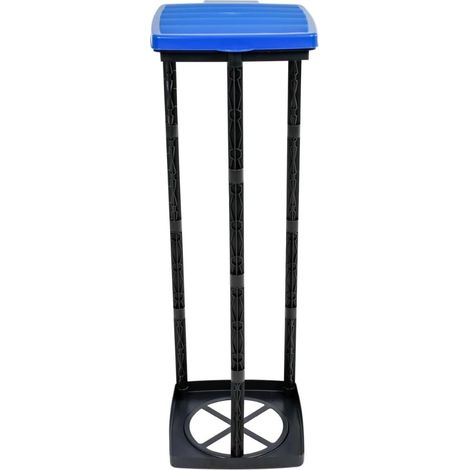 Trash bag holder, height adjustable, bin bag holder, interlocking system, clamping ring and folding lid, for bin bags up to 120 litres (1/5)