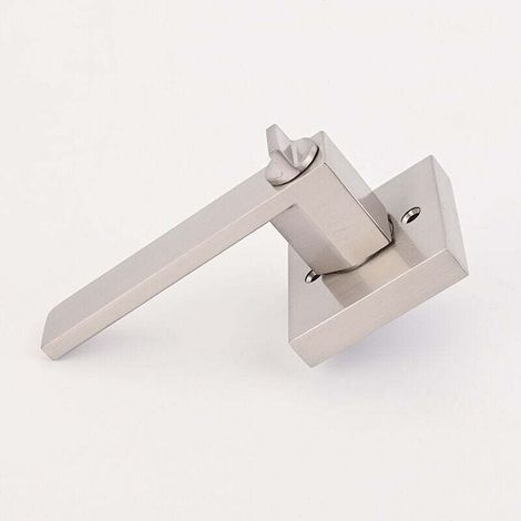 UlisemPoignée de porte de chambre/salle de bain pour salle de bain privée et porte intérieure Poignée de serrure de porte robuste Finition nickel satiné (1/4)