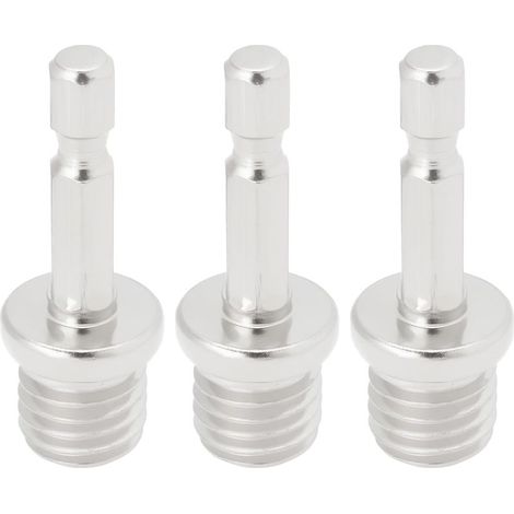 Adaptateur Perceuse Hexagonal - M14 Vers 1/4 Pouces - Pour Scies Cloches Et Meules - 3 Pièces (1/4)