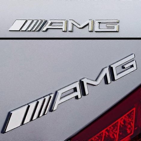 Emblème chromé autocollant Mercedes AMG pour coffre, compatible avec toutes les Mercedes AMG