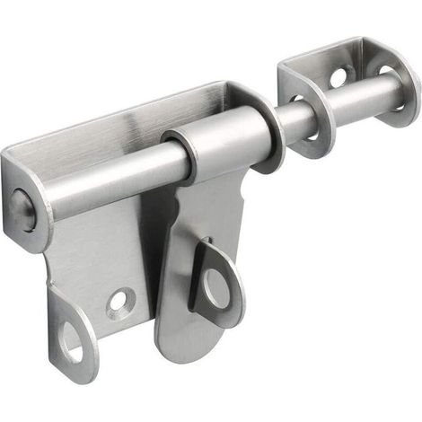 Verrou Porte Interieure Loquet Porte, 12CM Verrou Porte Exterieur Verrou Porte Coulissante, Loquet Porte Interieure en Acier Inoxydable, Brossé (1/5)