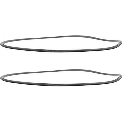 Lot de 2 protections pieds tabouret bar en caoutchouc noir, anneaux (1/5)
