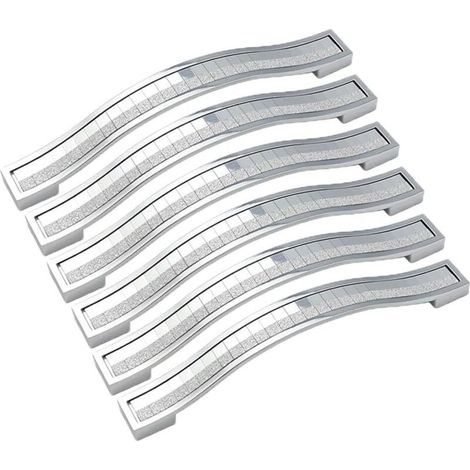 Set mit 6 funkelnden Kristall-Möbelknöpfen – Funkelnde Schubladengriffe, Möbelgriffe und Türgriffe – Geeignet für Küchen, Schränke und Kommoden (1/5)