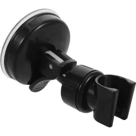 Support de pommeau de douche à ventouse noir PACKOVE, angle réglable, support de douchette amovible pour douchette à main (1/5)