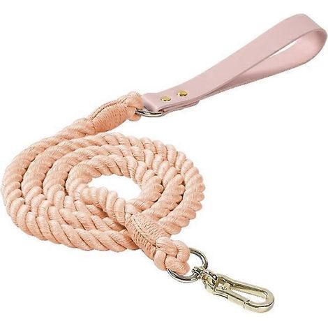 Tresse chien laisse dégradé couleur, corde traction chat, laisse promenade animal 120cm12mm, cuir rose, accessoire pour chien et chat. (1/4)