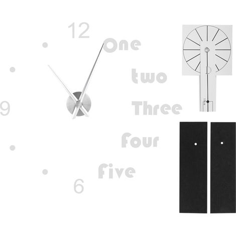 DIY Acryl-Wanduhr, moderne Deko-Aufkleber, Spiegel, Heimzubehör, Silber (1/5)